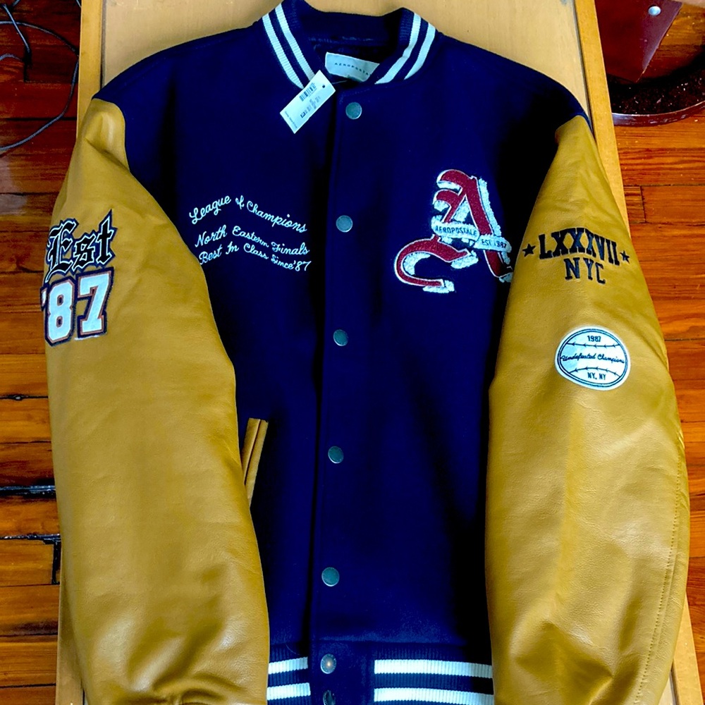 Aeropostale varsity jacket XL. Brand new with tags.